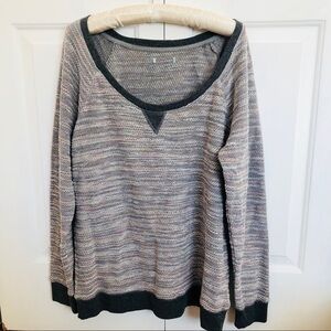Maurices plus size gray subtle patterned top sweater